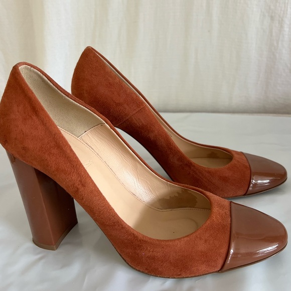 J Crew Made in Italy Suede Round Toe Heels - Picture 4 of 11